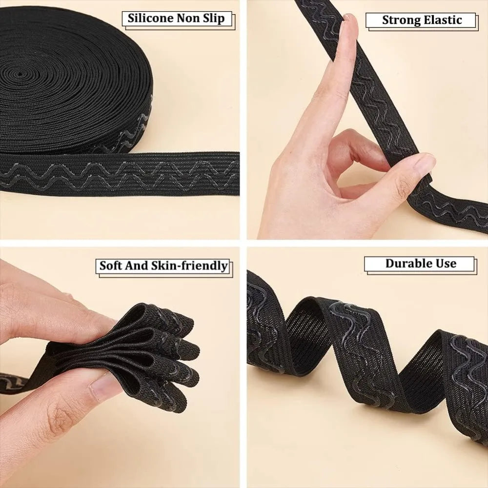 Non-Slip Silicone Elastic Band for Sewing 18.5mm – 10 Yards