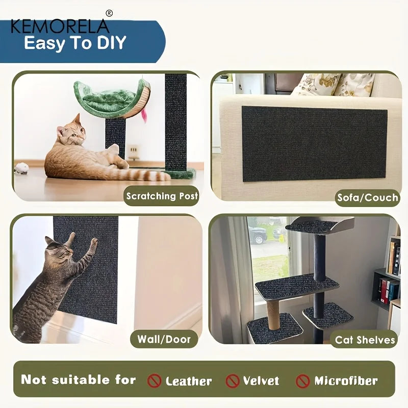 KEMORELA Cat Scratching Mat – Self-Adhesive Furniture Protector