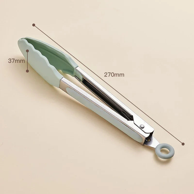 Silicone & Stainless Steel Kitchen Tongs – BBQ, Grill & Salad