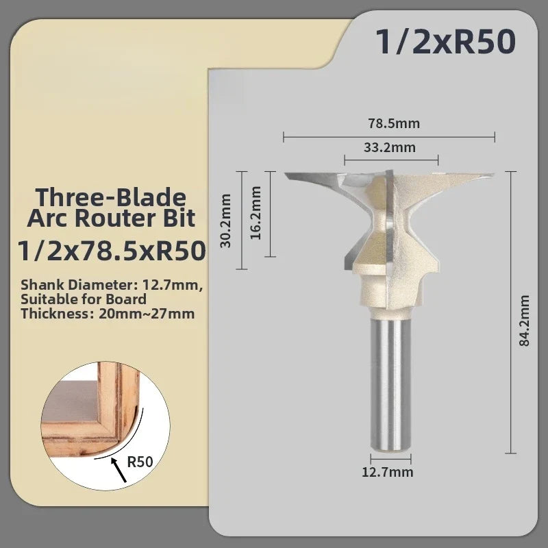 12.7mm Round Nose Router Bit – Arc Bending for Wood & MDF