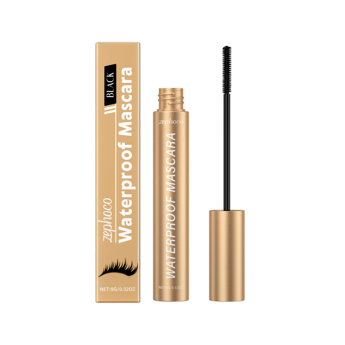 Zephoco Black Curling Mascara – Lengthening & Waterproof