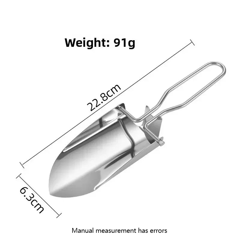 Folding Stainless Steel Garden Shovel – Portable Planting Tool