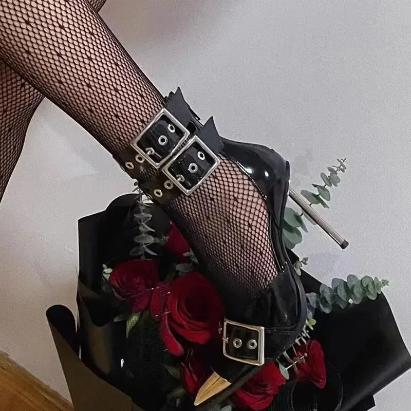 Women's Pointed Toe Stiletto Sandals – Buckle High Heels