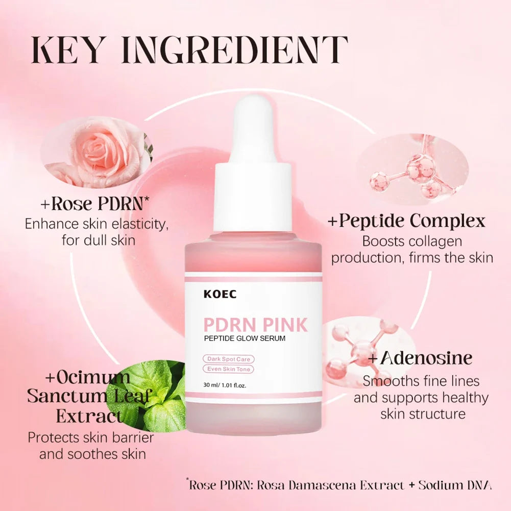 PDRN Pink Peptide Face Serum 30ml – Niacinamide Glow & Firm