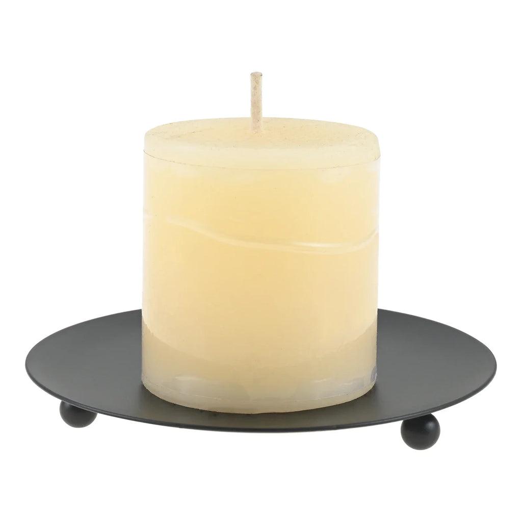 Black Iron Pillar Candle Holders Set of 8 | Wedding & Home Decor