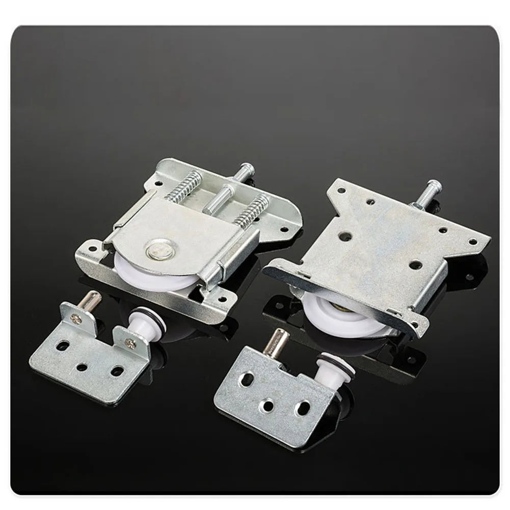 Double Spring Sliding Door Pulley | Steel & Nylon | Set of 2