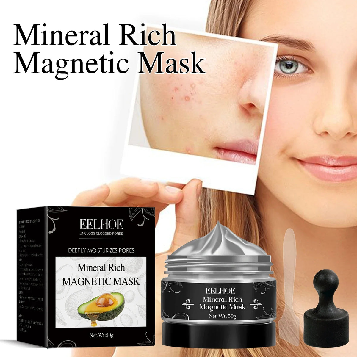 EELHOE Magnetic Blackhead Removing Mask – Pore Cleansing 50g
