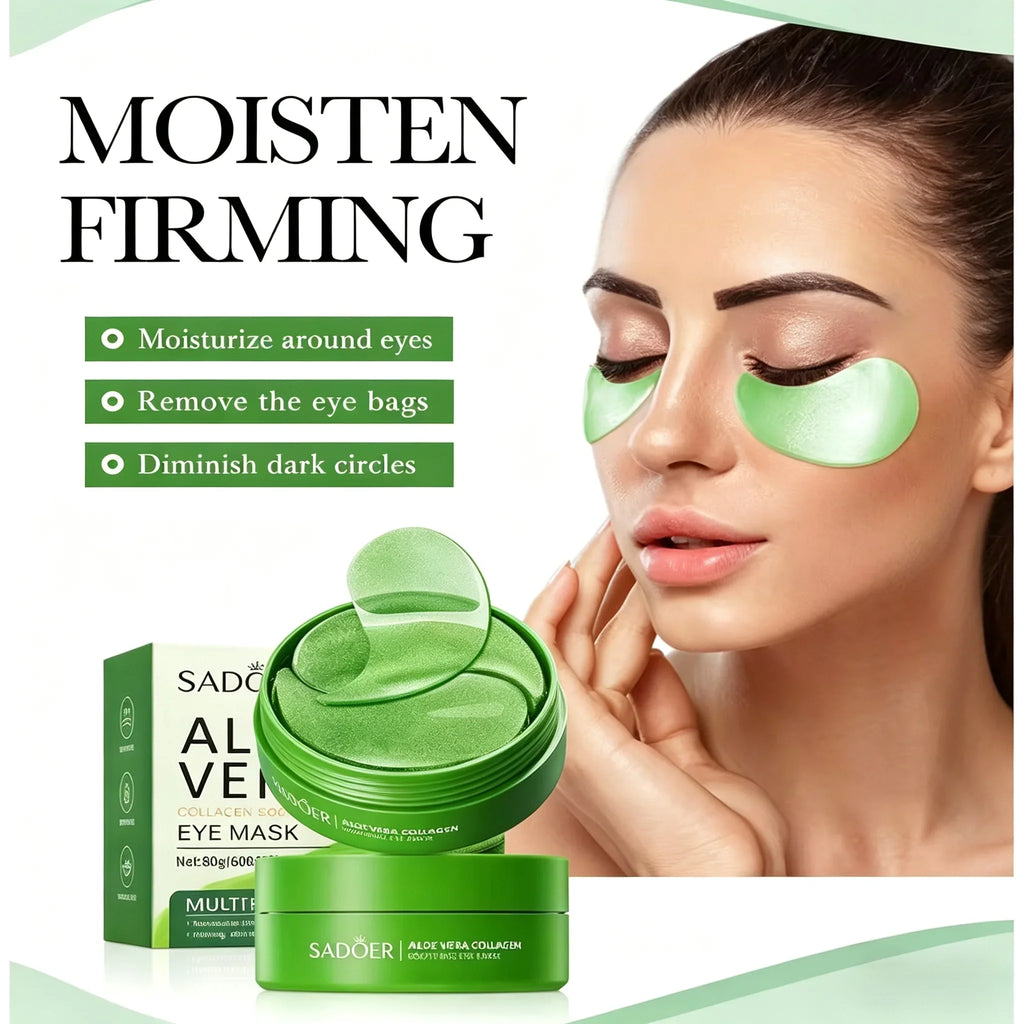 SADOER 60-Pc Aloe Collagen Eye Masks – Dark Circles & Firming