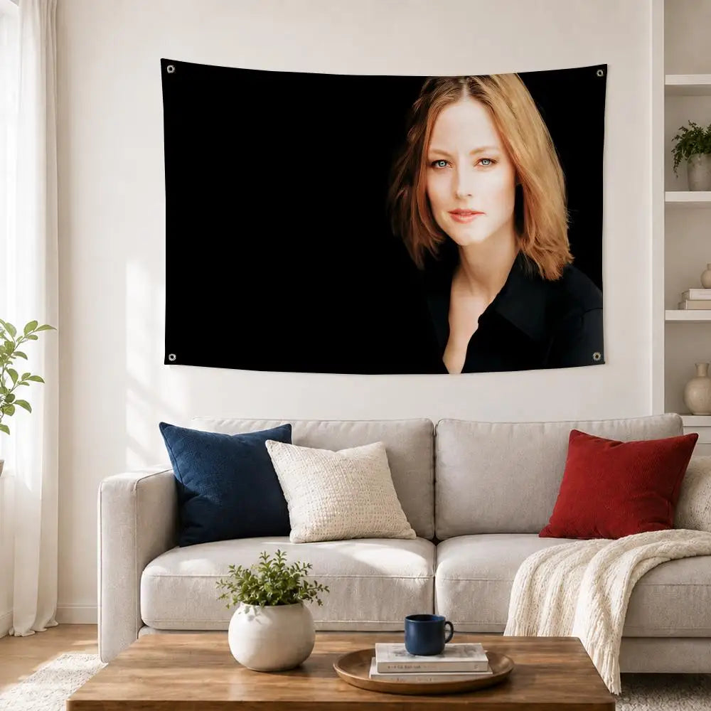 Jodie Foster Fan Flag – Indoor & Outdoor Wall Banner Decor
