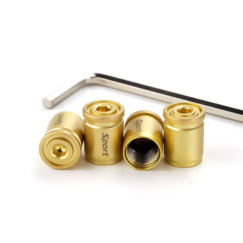 Anti-Theft Zinc Alloy Car Tire Valve Caps – Sport Set