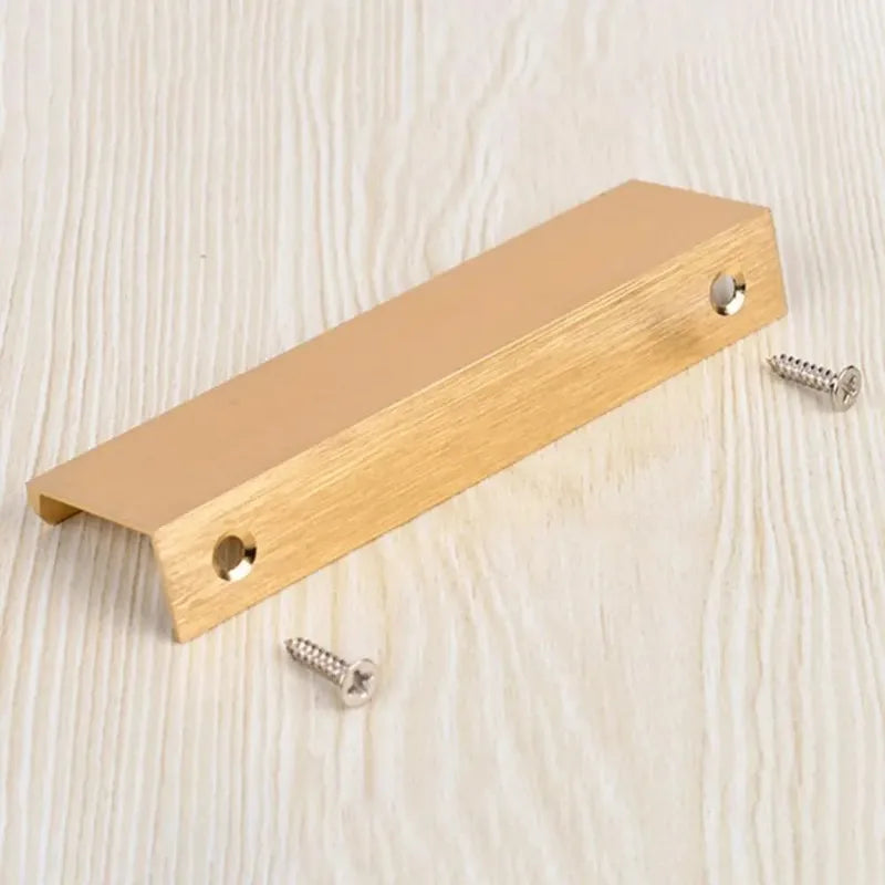 Hidden Drawer Pull Handle – Rose Gold Aluminum Cabinet Hardware