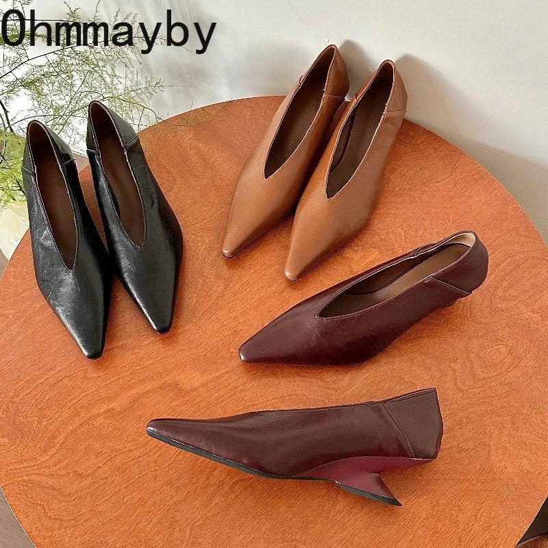Women's Mary Jane Platform Pumps – Slip-On Round Toe Heels