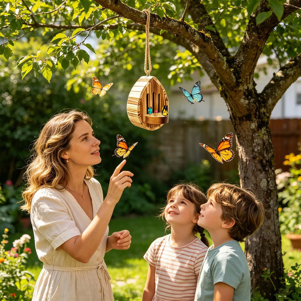 Wooden Teardrop Butterfly House | Outdoor Garden Decor