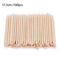 2026 50 Nail Art Pusher Orange Wood Sticks Cuticle Remover