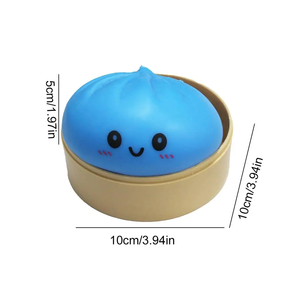 Dumpling Squishy Squeeze Toy – Colorful Soft TPR Fidget Ball