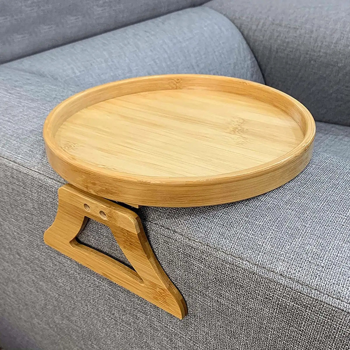 Wooden Clip-On Couch Arm Tray Table – 25cm Side Table