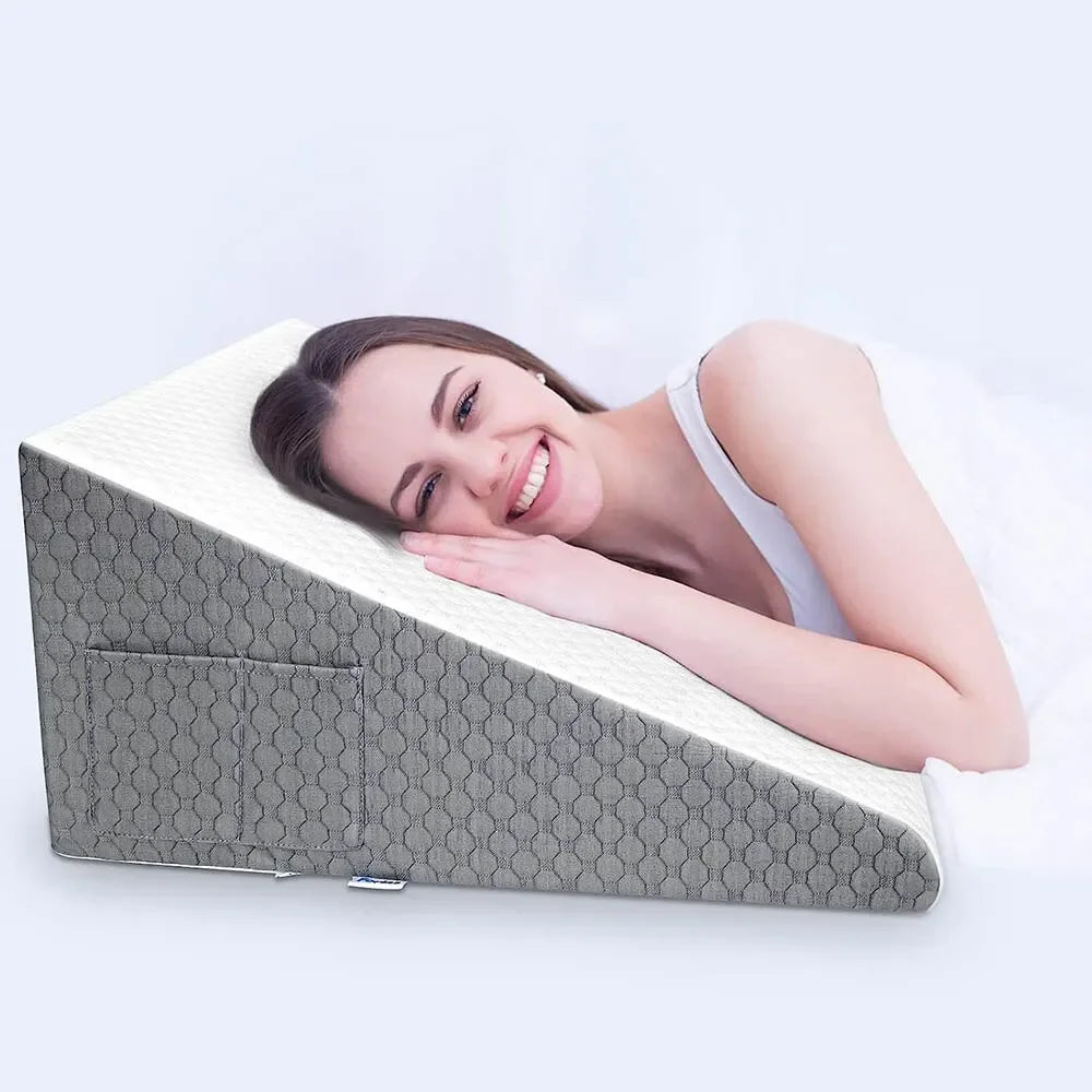 Triangle Wedge Pillow – Elevated Foam Support for Sleep & Rest