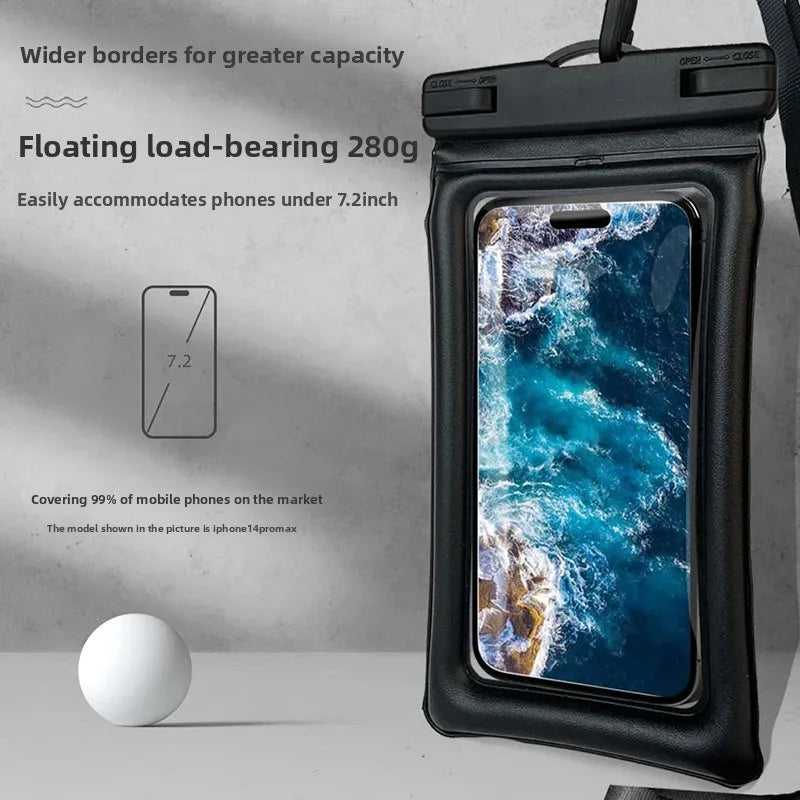 IPX8 Waterproof Mobile Phone Bag Transparent Pouch Swimming Case
