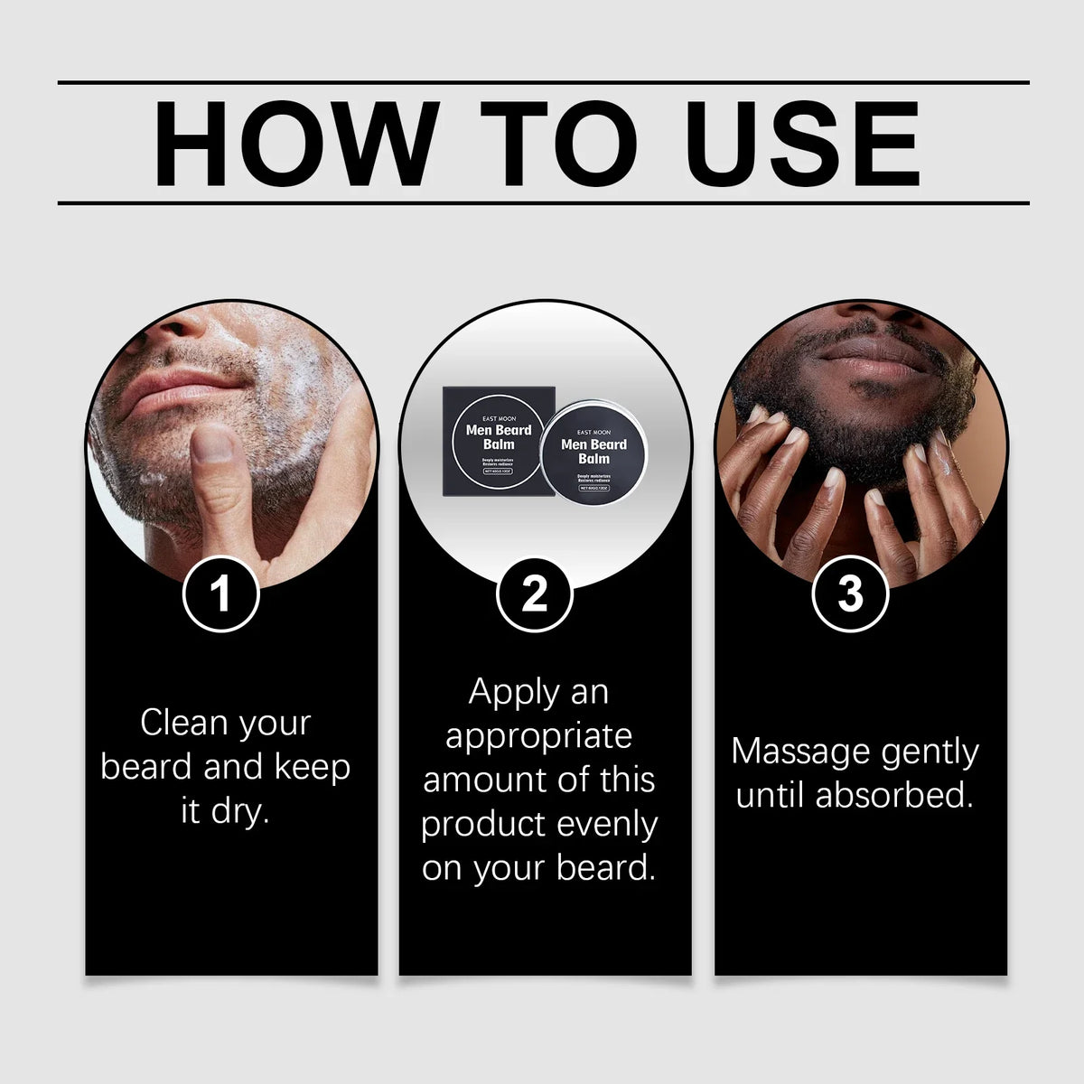 East Moon Beeswax Beard Balm – Moisturizing & Softening 60g