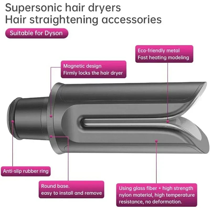 Hair Straightening Attachment for Dyson Dryer HD01–HD15