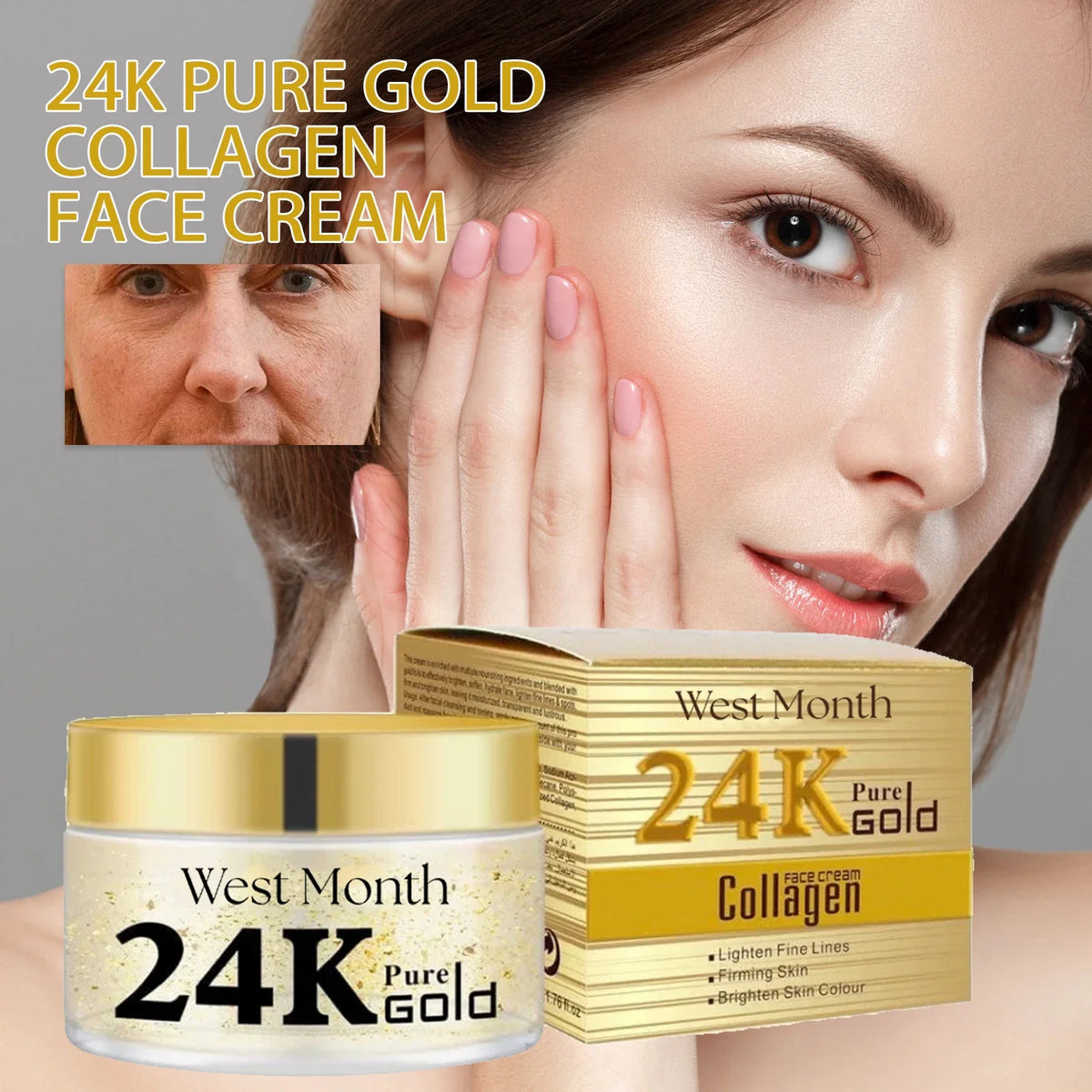 24K Gold Collagen Face Cream – Brightening & Firming