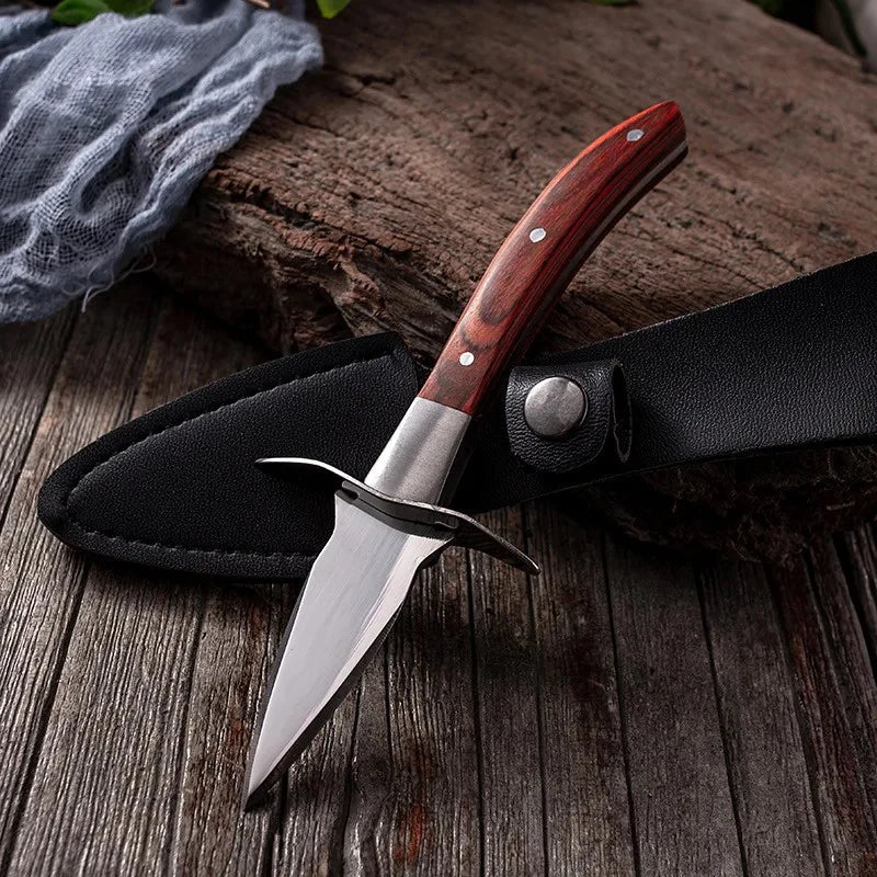 Oyster Shucking Knife – Wood Handle & Stainless Steel Seafood Tool