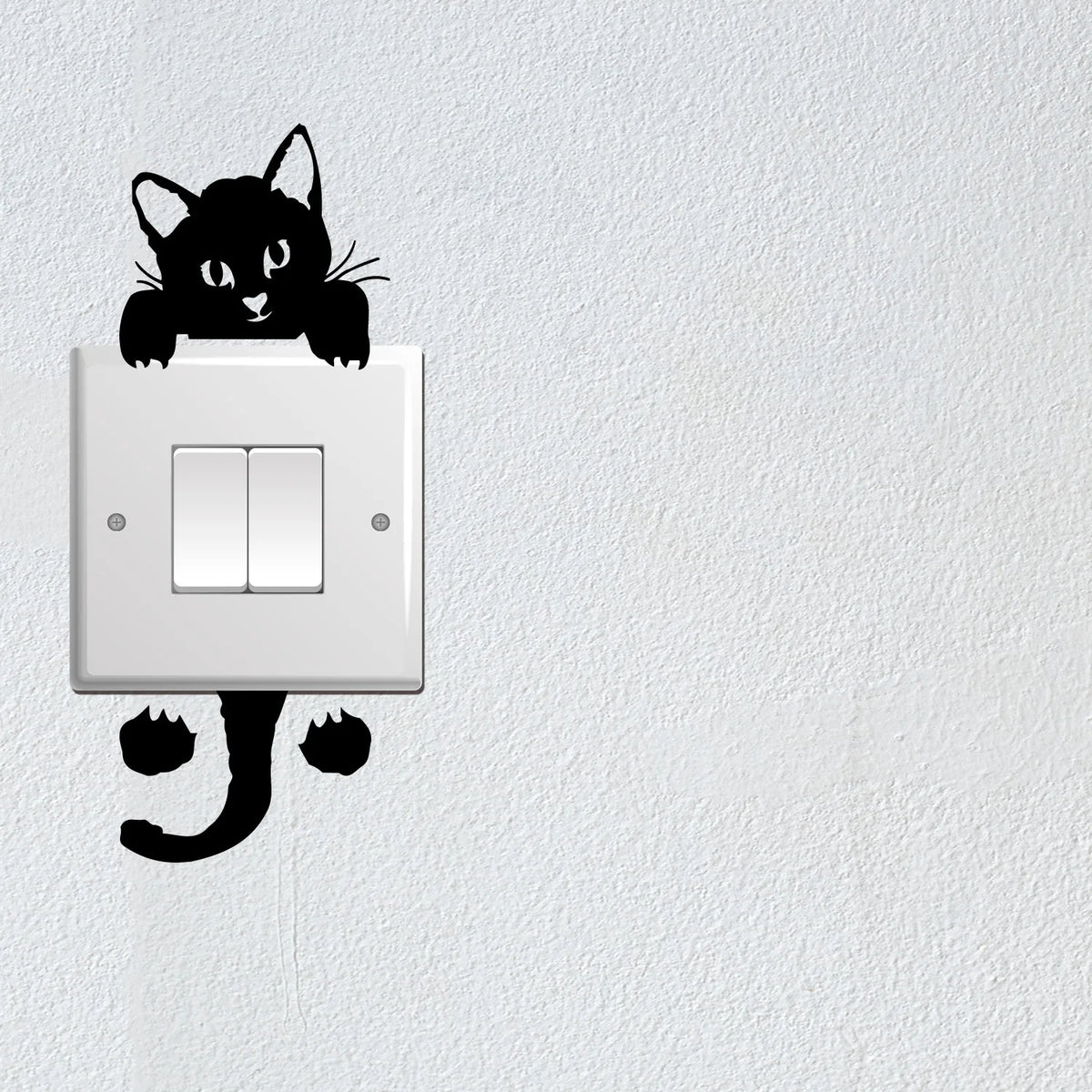 Funny Kitten Child Bedroom Switch Cover Room Decor On-off Sticker
