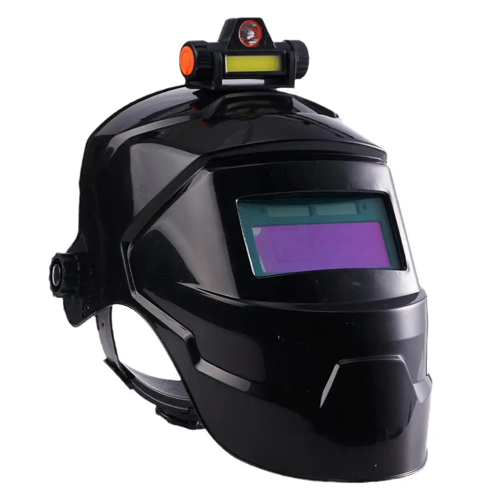 Auto Darkening Welding Helmet with LED Headlight | Solar Powered