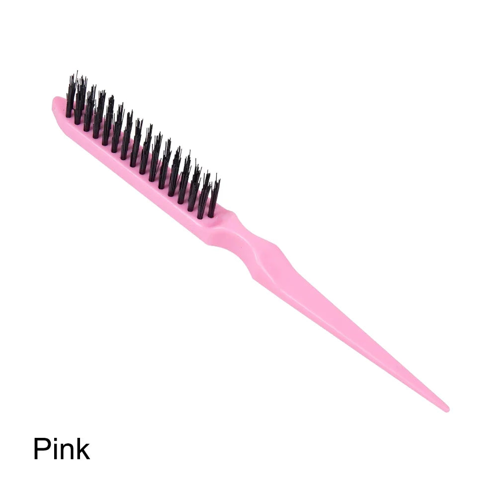 Double-Sided Edge Hair Brush & Teasing Rat Tail Comb Tool