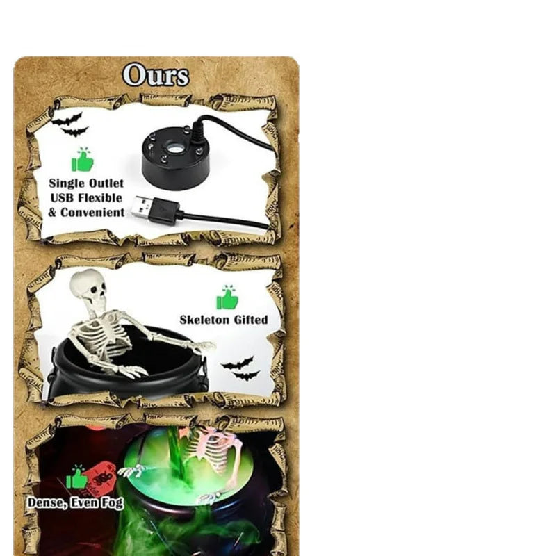 Halloween Fire Witch Bucket Decorations Indoor