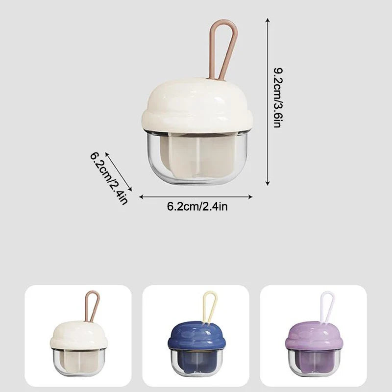 4-Grid Rotating Pill Organizer | Portable Weekly Pill Case