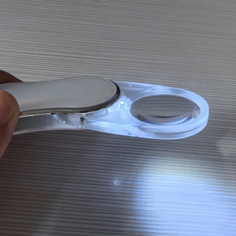 Folding 3.5X Magnifying Glass with LED Light – Portable Loupe
