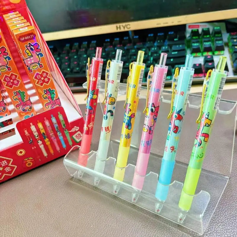 Cute Cartoon Pony Press Gel Pens 0.5mm Black Ink – 2 or 5 Pack