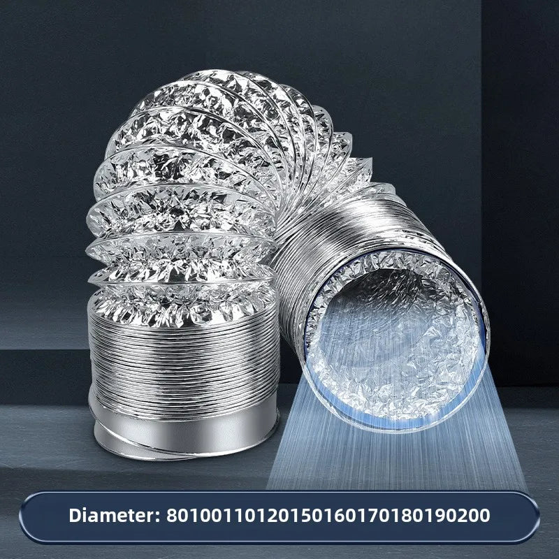 4 Inch Flexible Aluminum Exhaust Duct | 100mm Ventilation Hose