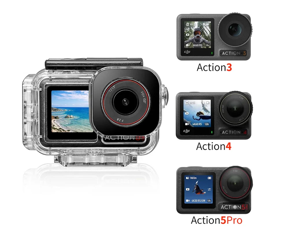Magnetic Waterproof Case for DJI Action 5 Pro / 4 / 3