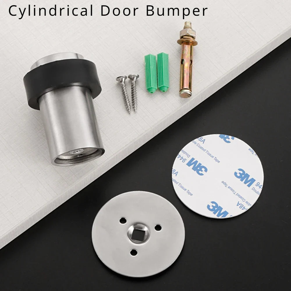 304 Stainless Steel Floor Door Stop – Screw or Adhesive Mount