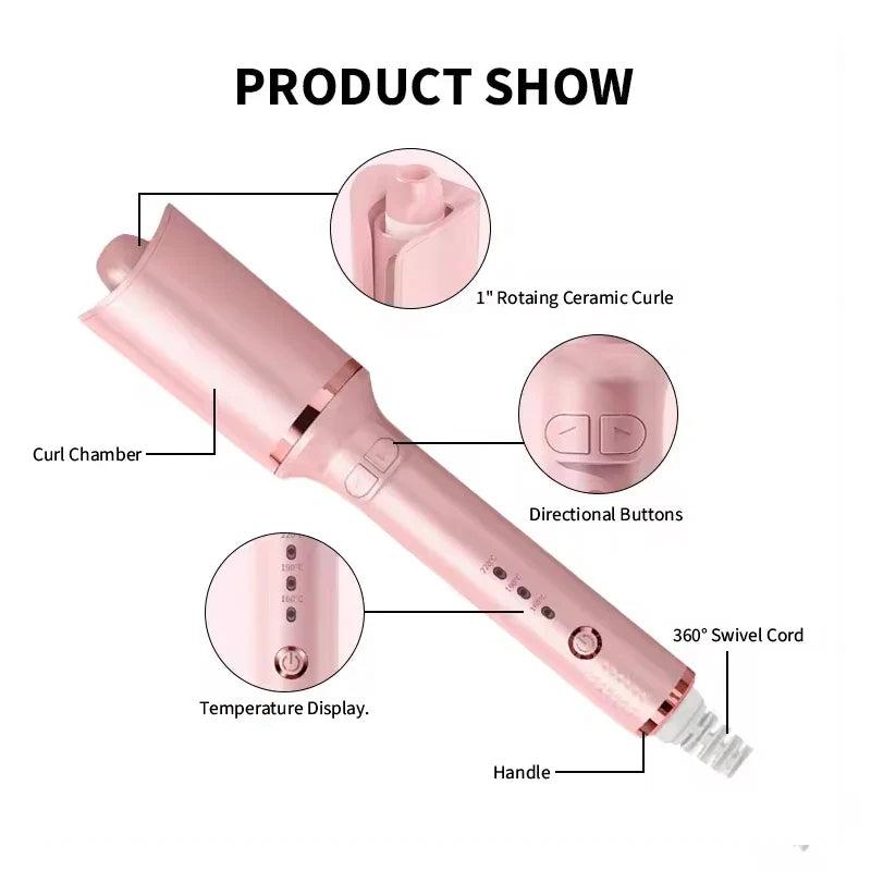 Ceramic Automatic Rotating Hair Curler | Salon-Style Curls