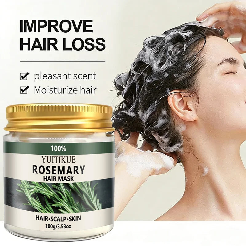 YUITIKUE Rosemary Hair Mask – Moisture, Frizz Control & Shine
