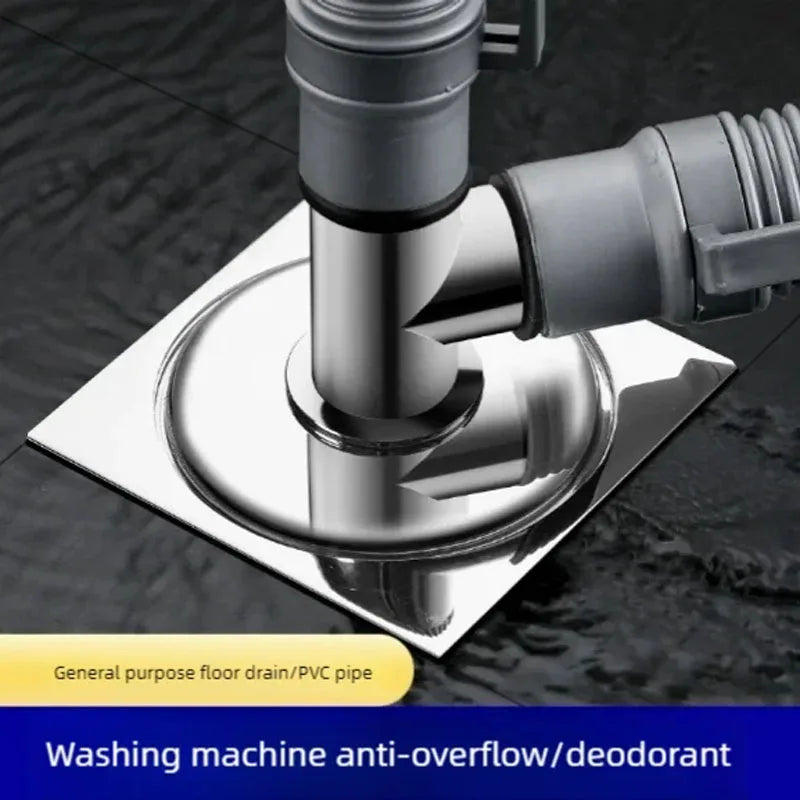 3-Way Washing Machine Drain Pipe | Odor-Proof Tee Joint