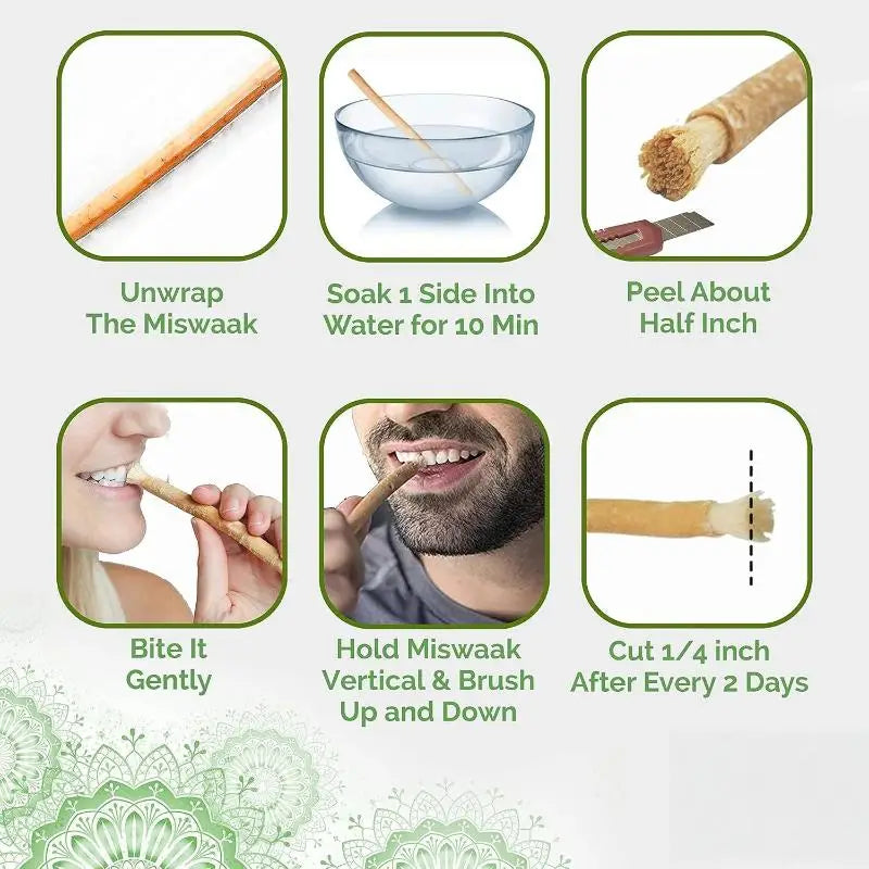 Natural Miswak Toothbrush Stick – Eco Teeth Whitener