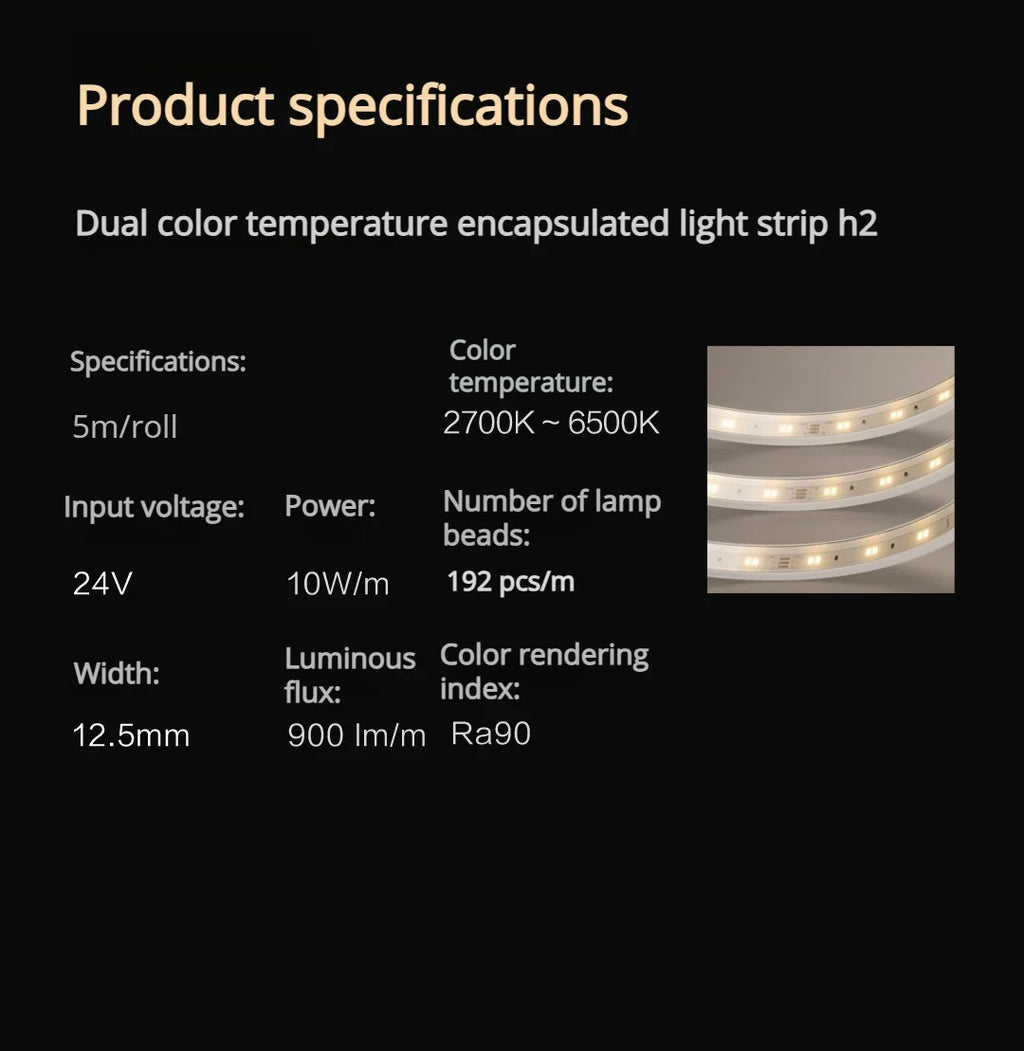 Aqara Smart COB Light Strip H2 Dual Temperature 2700K 6500K