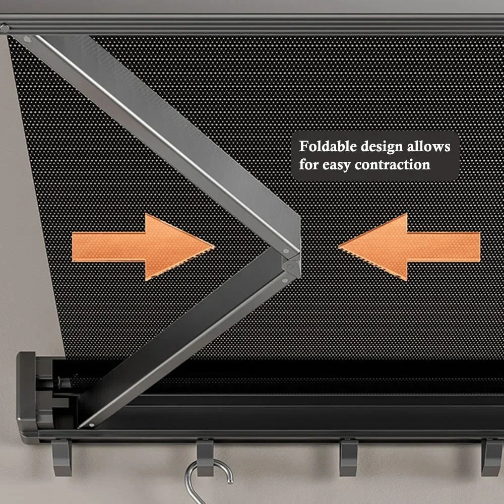 Retractable Wall-Mounted Clothes Drying Rack | Aluminum Alloy