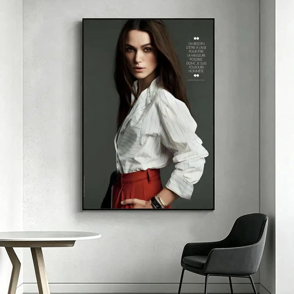 Keira Knightley HD Art Poster – Sticky Waterproof Wall Decor
