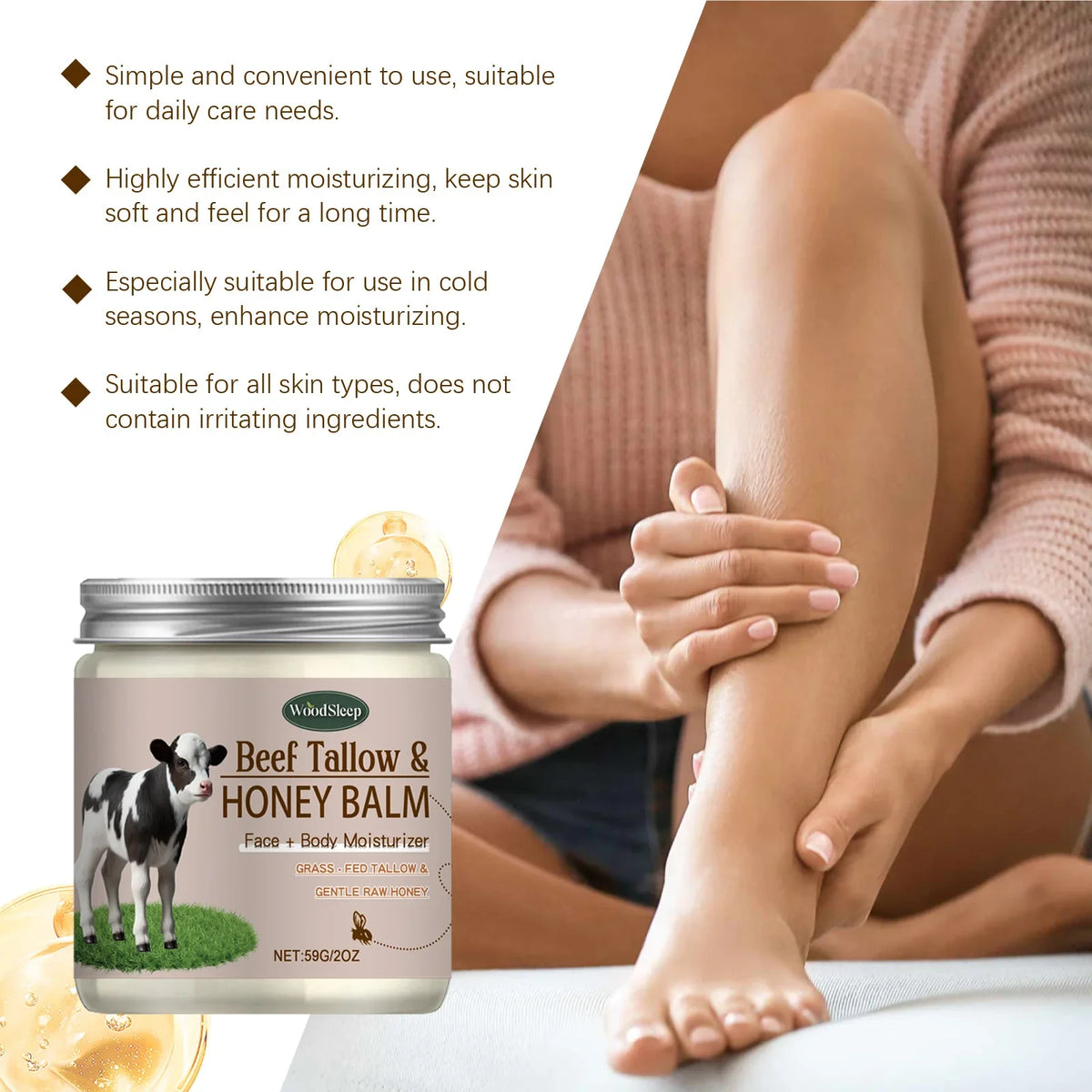 WOODSLEEP Moisturizing Brightening Body Cream 59g | All Skin