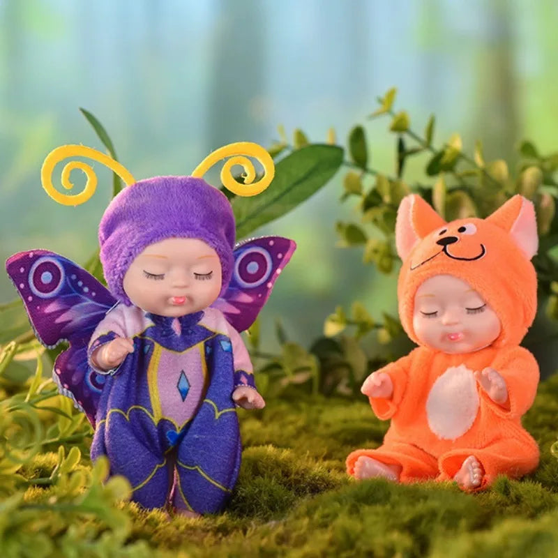 Sleeping Mini Reborn Baby Dolls Lifelike Cute Adorable Butterfly Fox