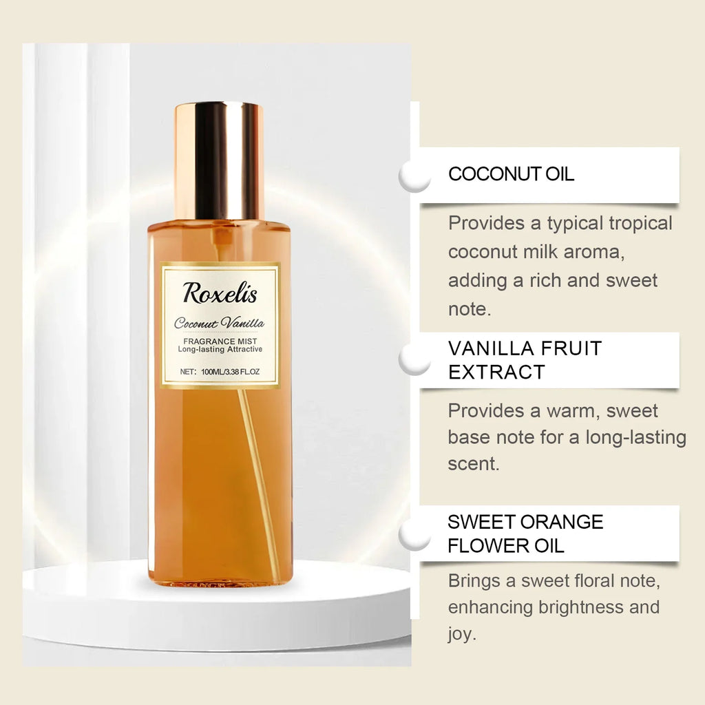 Coconut Vanilla Body Mist – Long-Lasting Natural Fragrance