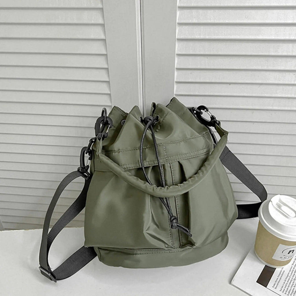 Women's Nylon Bucket Crossbody Shoulder Bag | Large Capacity Tote