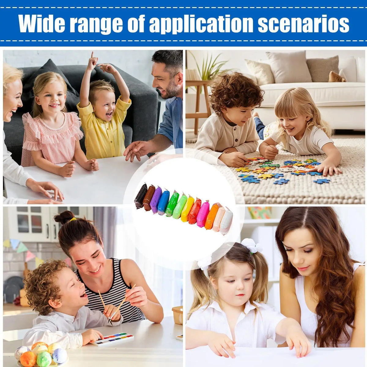 Air Dry Clay Set for Kids – 12/24/36 Non-Toxic Colors + Tools