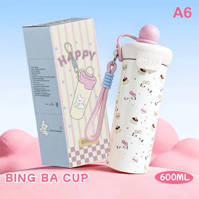Cartoon Insulated Water Bottle – 316 Stainless Steel Vacuum Cup