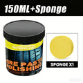 Tire Polishing Paste & Blackening Cream with Sponge | Car Care